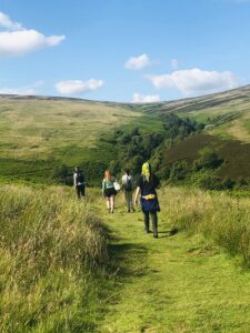 Walking in the beautiful green Breamish Valley, Northumberland.
